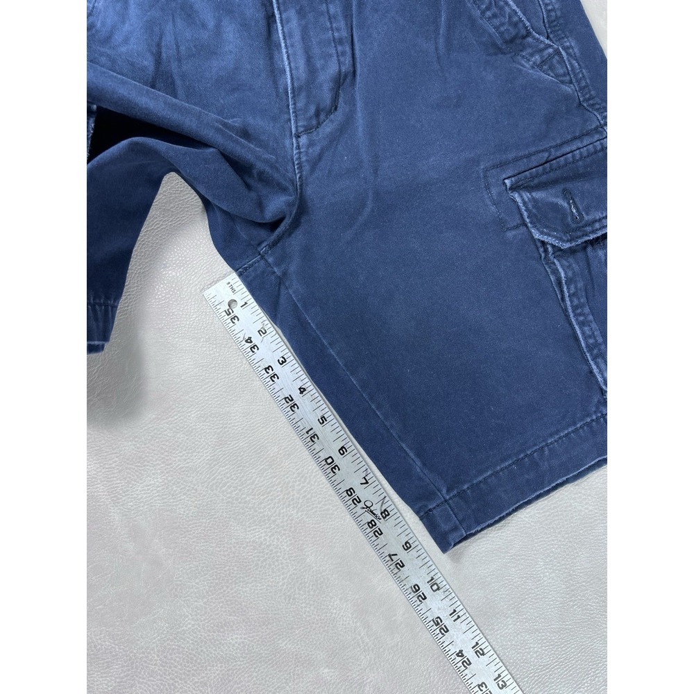 Y2K Abercrombie And Fitch Cargo Shorts Size 28 Blue Vintage Pockets - Picture 6 of 7